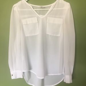 Sheer white blouse